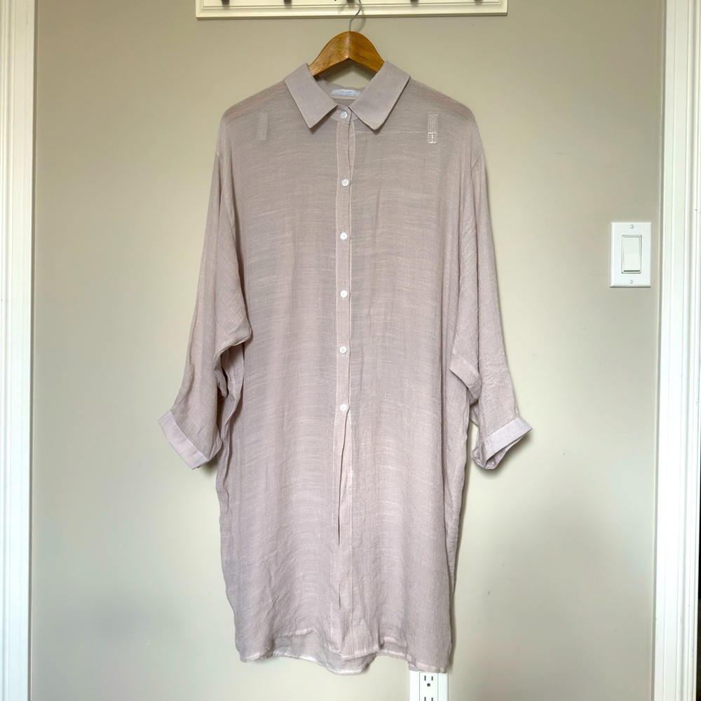 Oak + Fort Sheer shirt dress